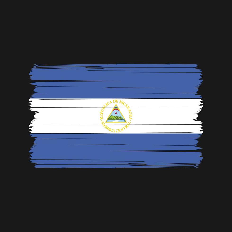 vector de la bandera de nicaragua. bandera nacional Vectores