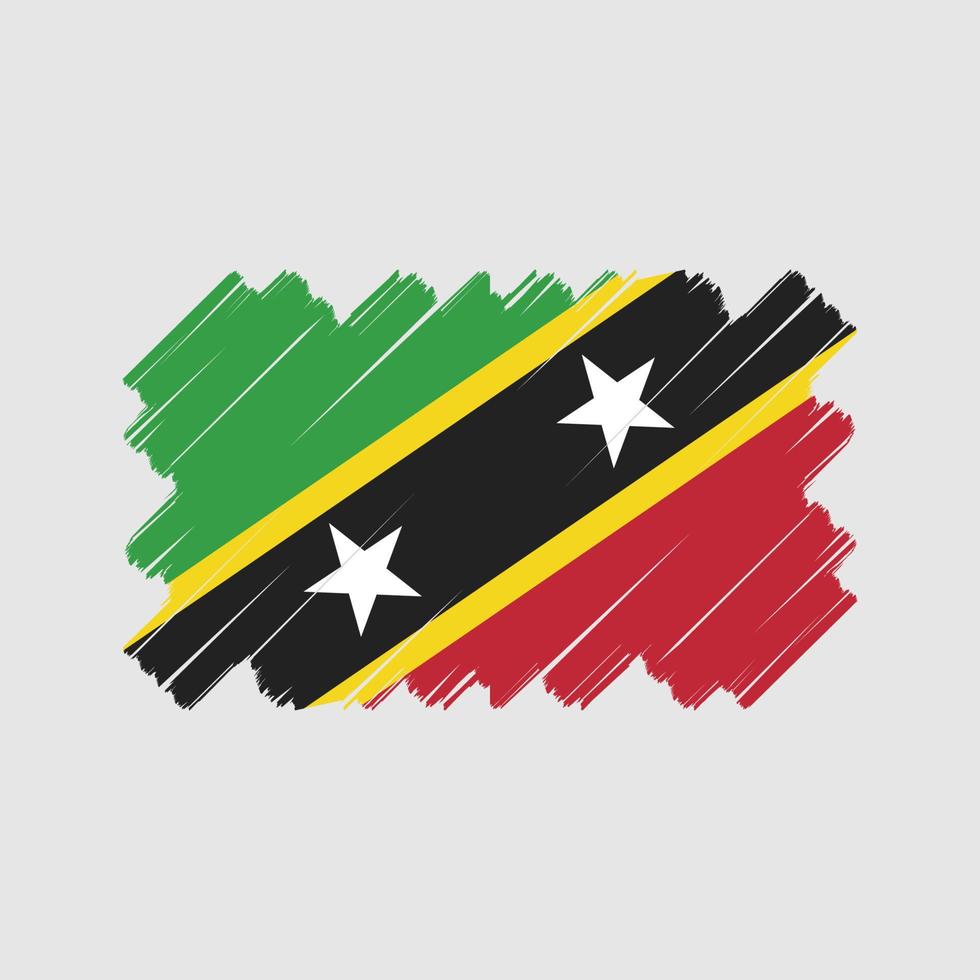 Saint Kitts and Nevis Flag Vector Design. National Flag