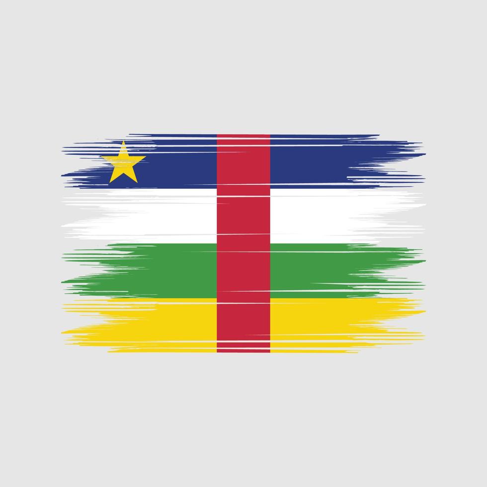 vector de pincel de bandera centroafricana. vector de pincel de bandera nacional