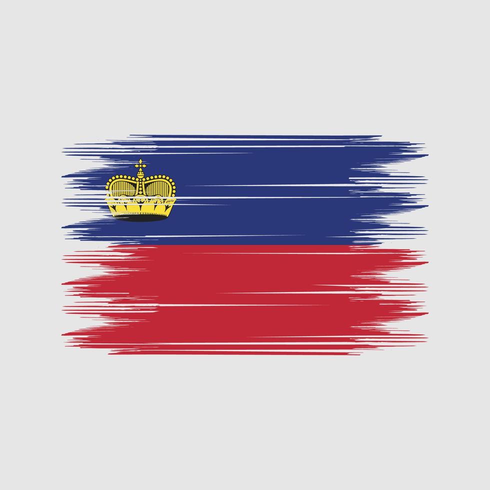 Liechtenstein Flag Brush Vector. National Flag Brush Vector