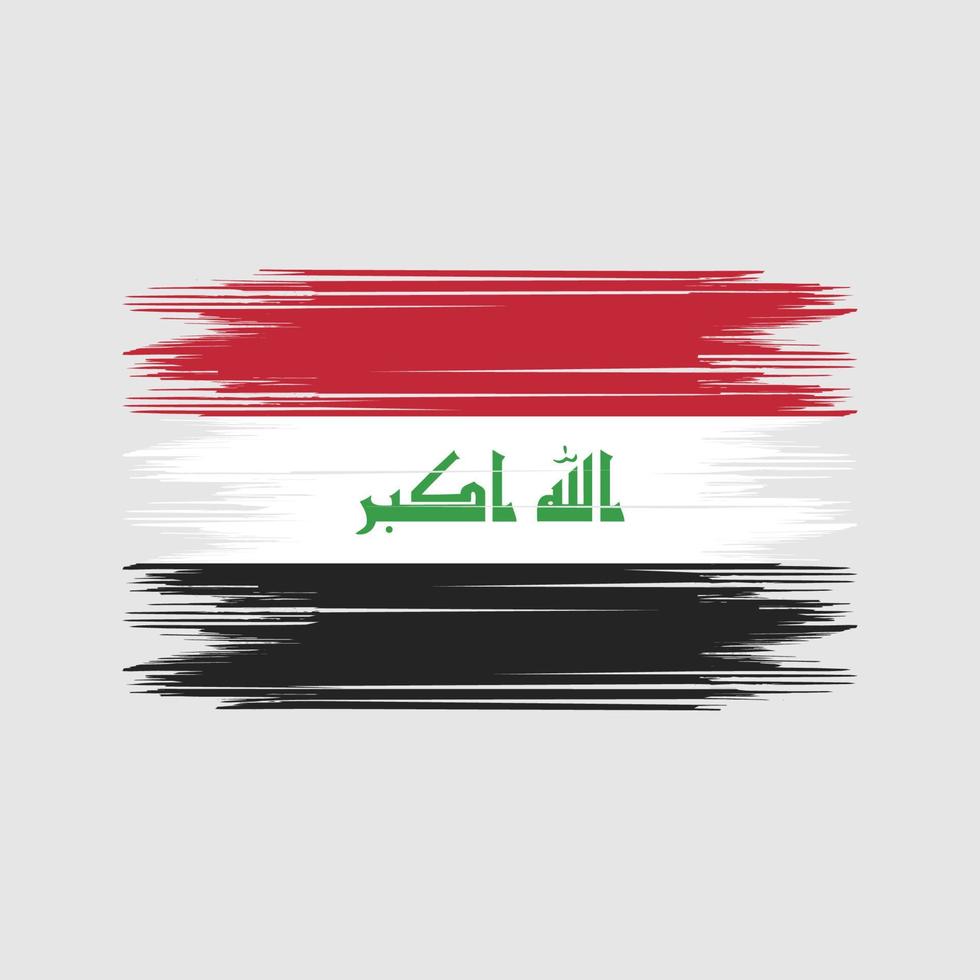 Iraq Flag Brush Vector. National Flag Brush Vector