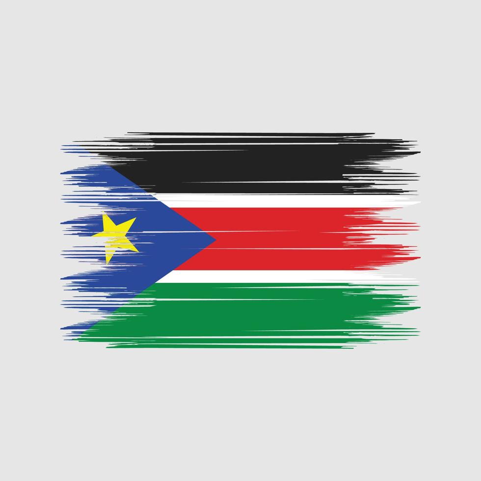 South Sudan Flag Brush Vector. National Flag Brush Vector