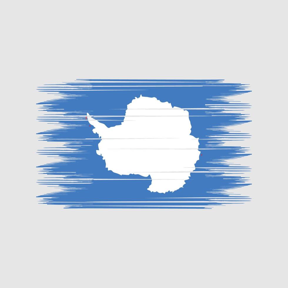 Antarctica Flag Brush Vector. National Flag Brush Vector