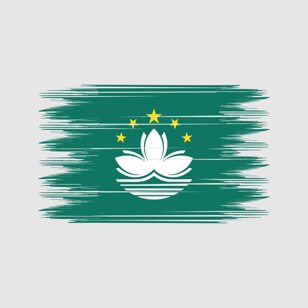 vector de pincel de bandera de Macao. vector de pincel de bandera nacional