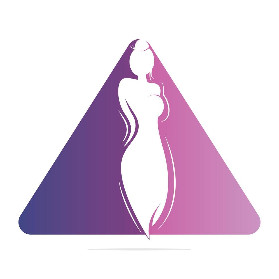 hermosa plantilla de diseños de logotipo de mujer de moda. logo de belleza natural, yoga y masaje. vector