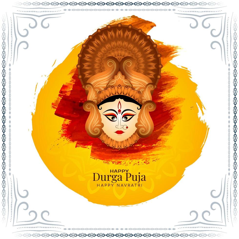 fondo de celebración del festival religioso feliz navratri y durga puja vector