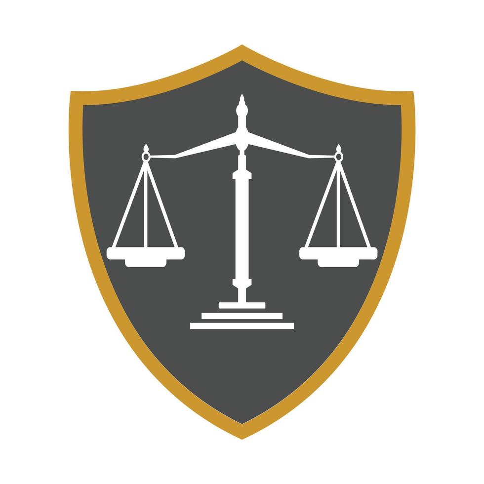 equilibrio de la ley y diseño del logotipo del monograma del abogado. diseño de logotipo de equilibrio relacionado con abogado, bufete de abogados o abogados. vector