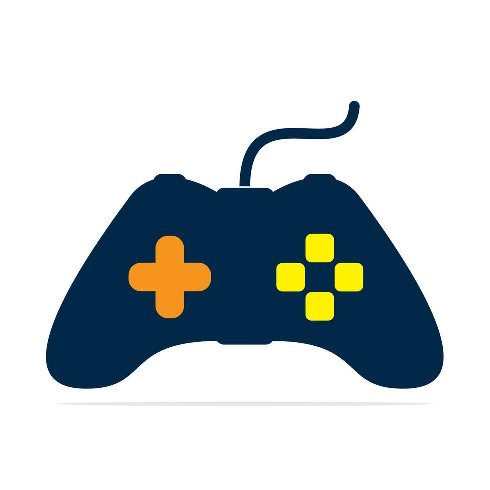 joystick del juego o logotipo del controlador del dispositivo. diseño del logotipo del juego, icono del joystick del juego. vector