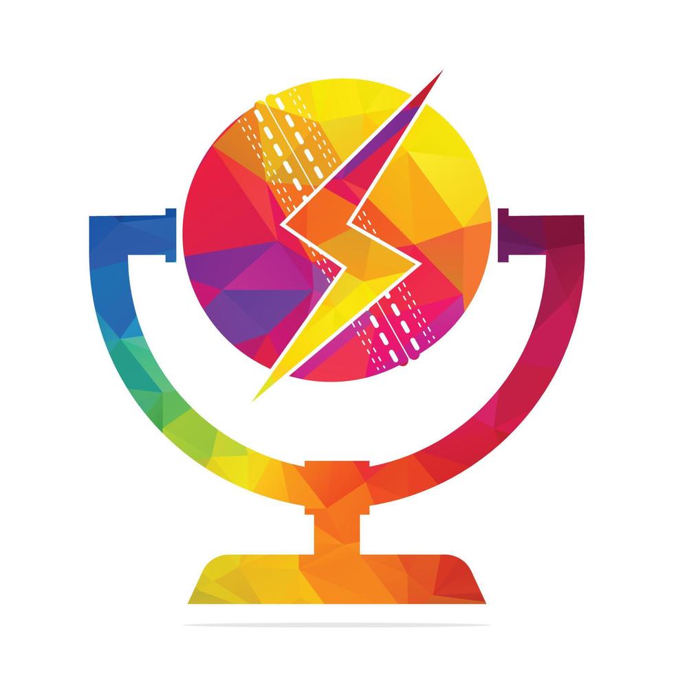 Cricket Podcast thunder logo in Trophy shape. Microphone and cricket ball logo concept design. vector