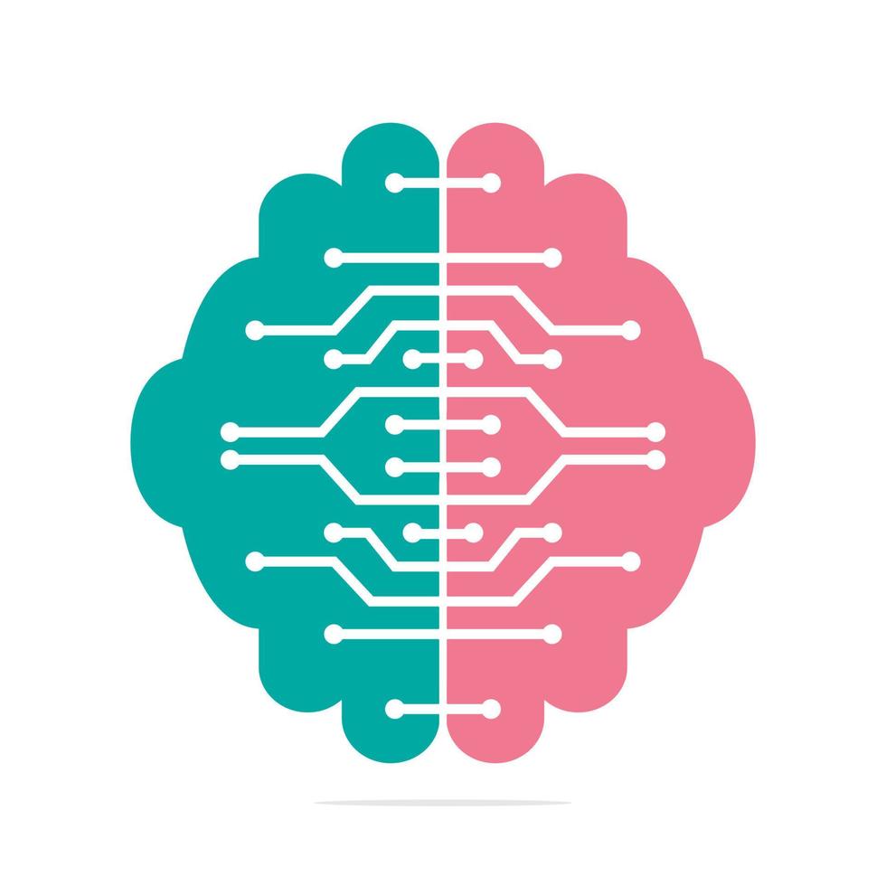 Think idea concept. Brainstorm power thinking brain Logotype icon. vector