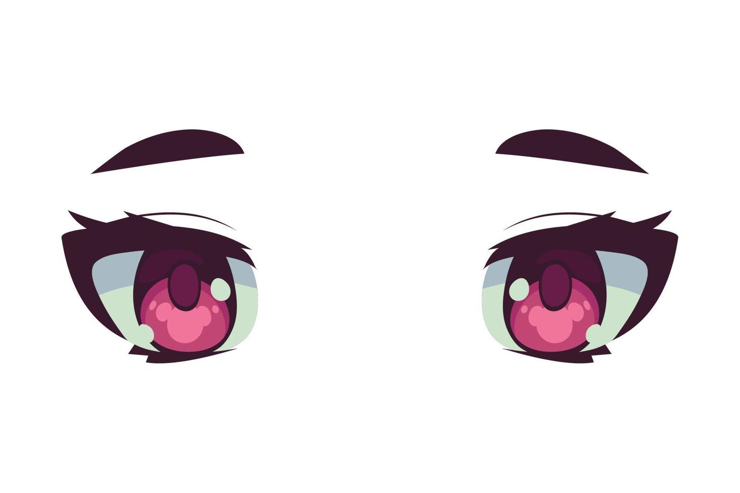 ojos femeninos de anime vector