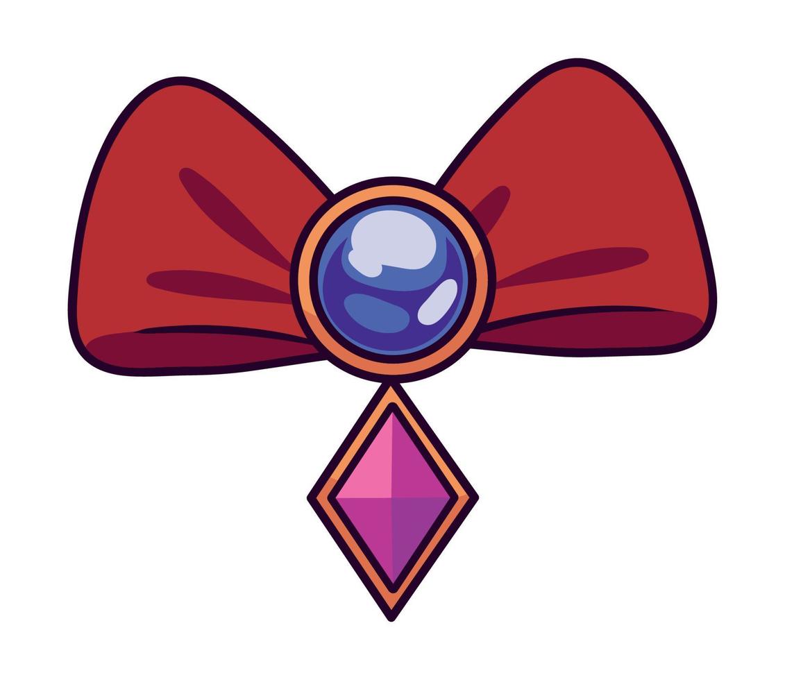 bow with gems vector