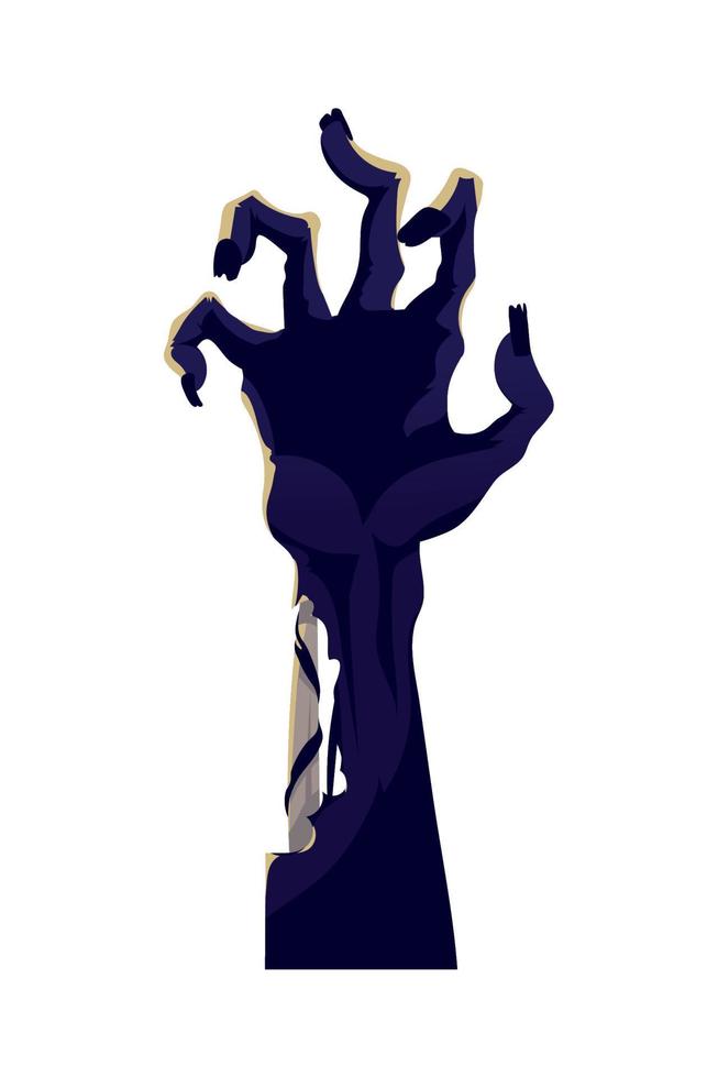 halloween zombie hand vector