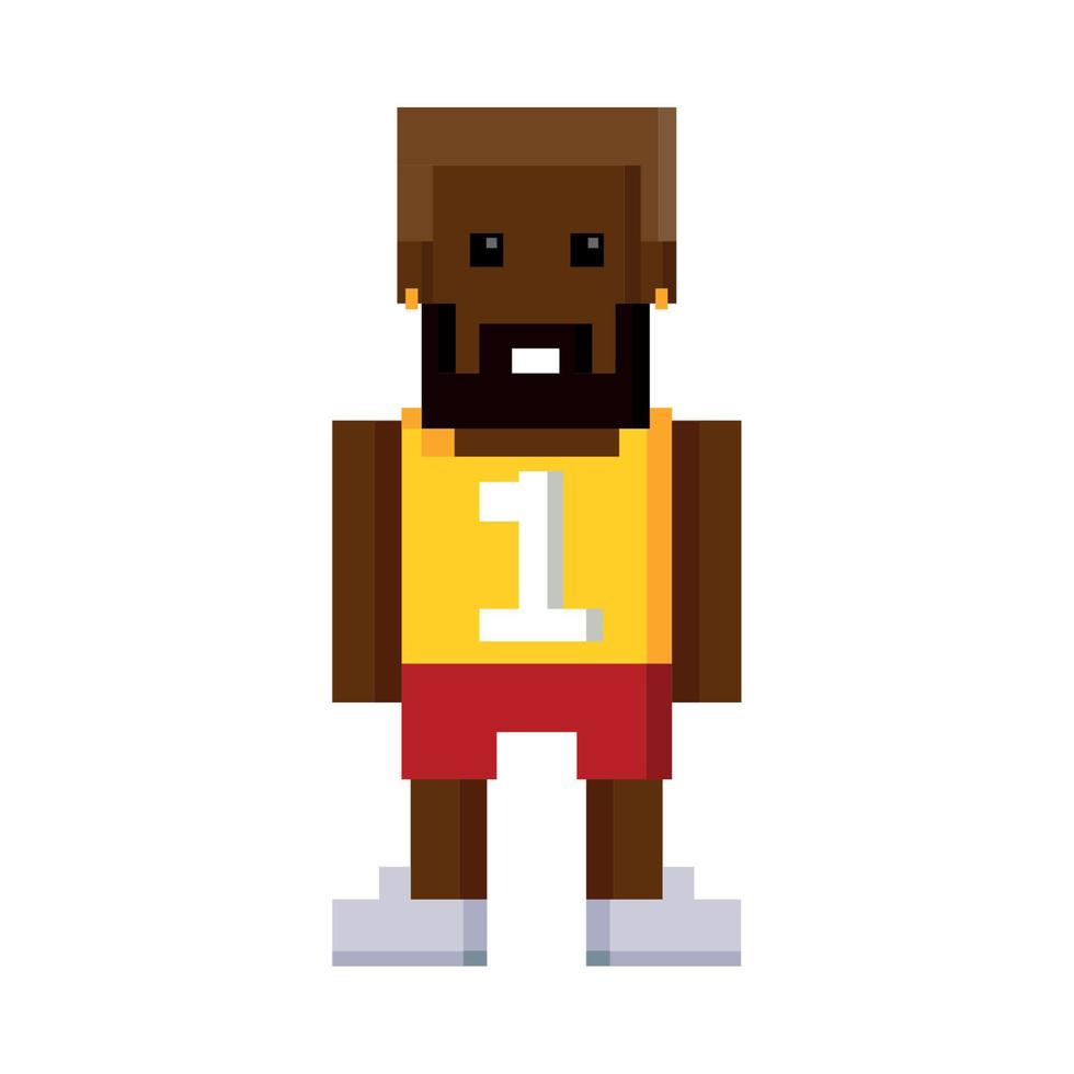 player man pixel 8 bit vector