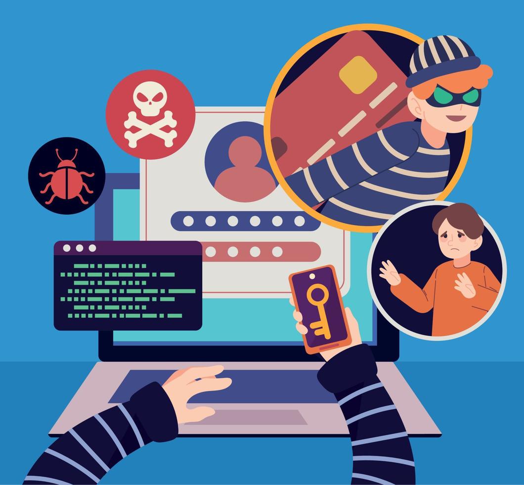 cyber fraud banner vector