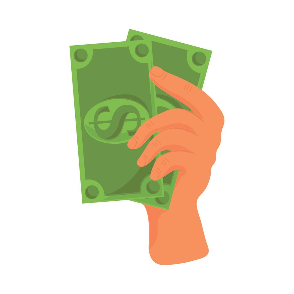 hand with money icon vector