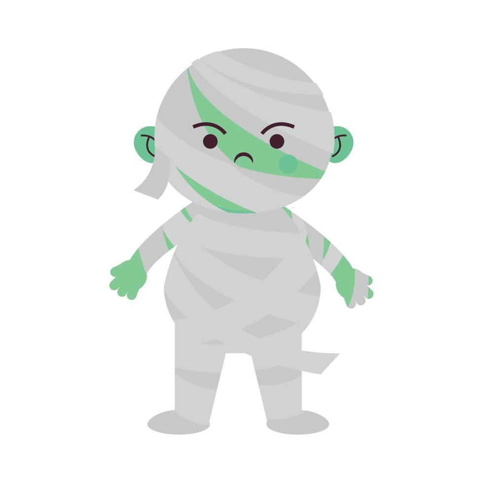 halloween mummy character vector