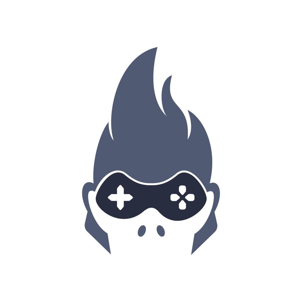 Gaming Monkey logo vector design. Monkey mascot design for gaming channel.