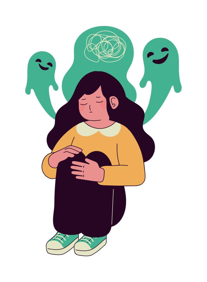 mental health, theme vector