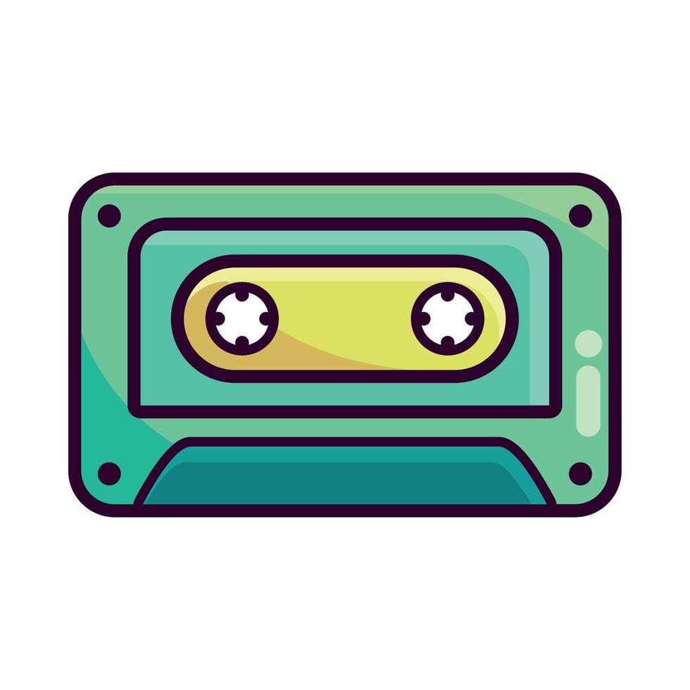 cassette estilo moderno de los 90 vector