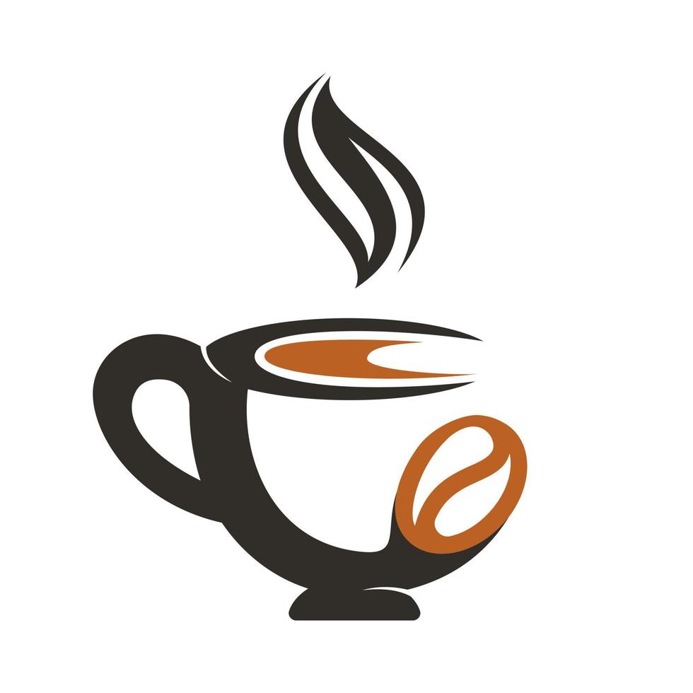 Plantilla de diseño de logotipo de café y cafetería moderna y sencilla. diseño de concepto de logotipo de café. vector