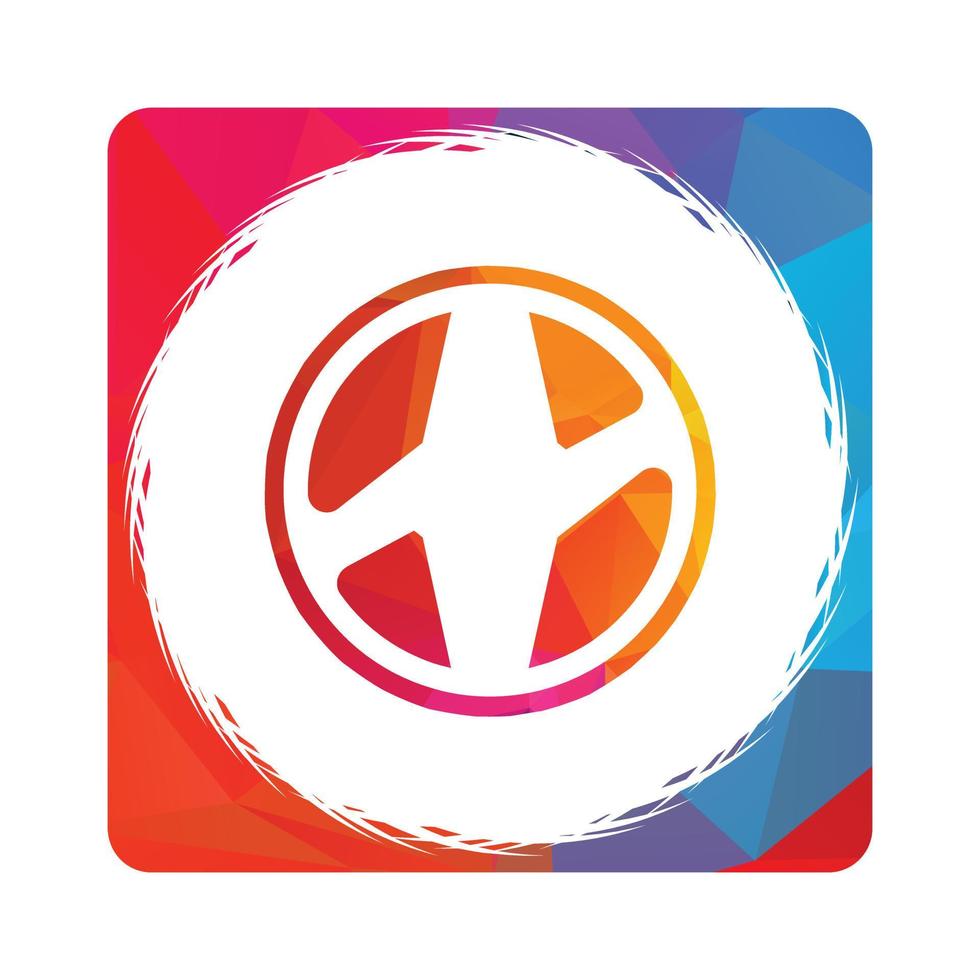 Tyre company or tyre shop vector logo design. New simple tire logo concept.