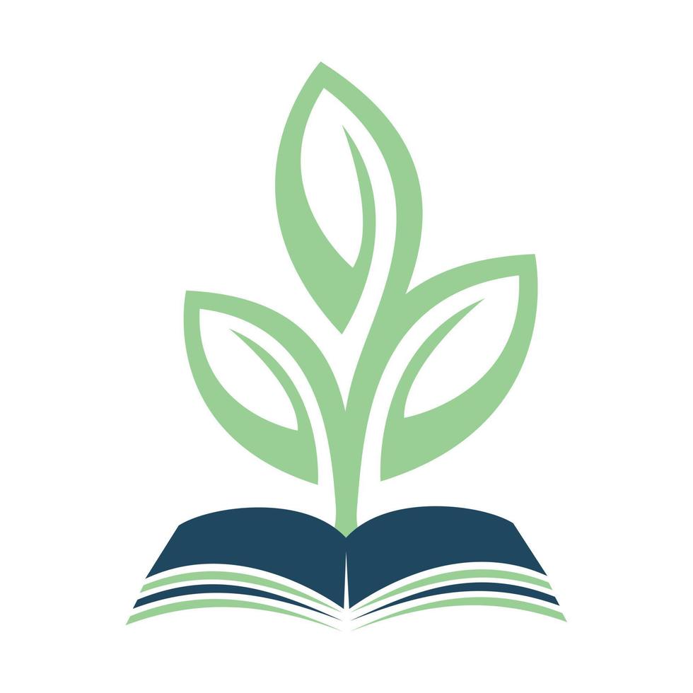 Book Tree Vector Template Design. Educational Tree On Book Template..