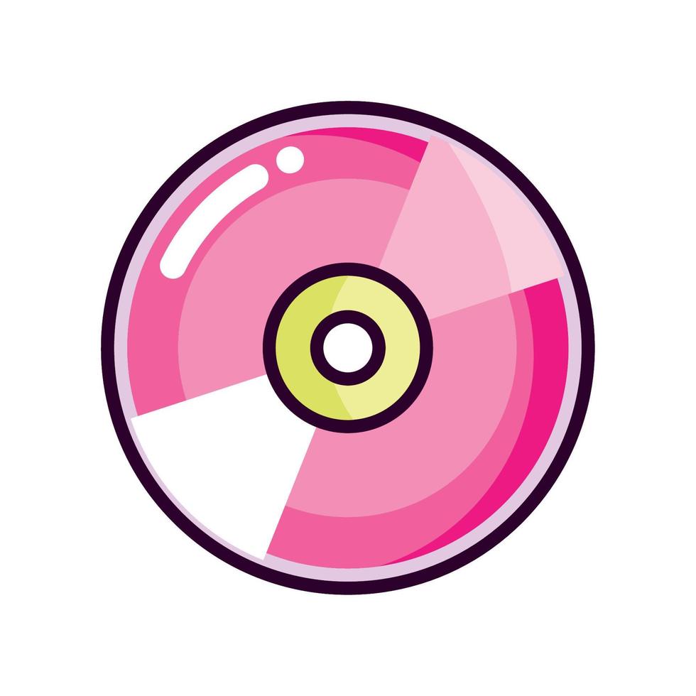 compact disk 90s modern style vector