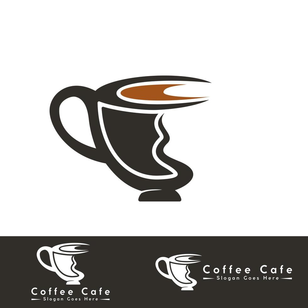 Simple and hot tea logo design template. Tea cup logo vector design.