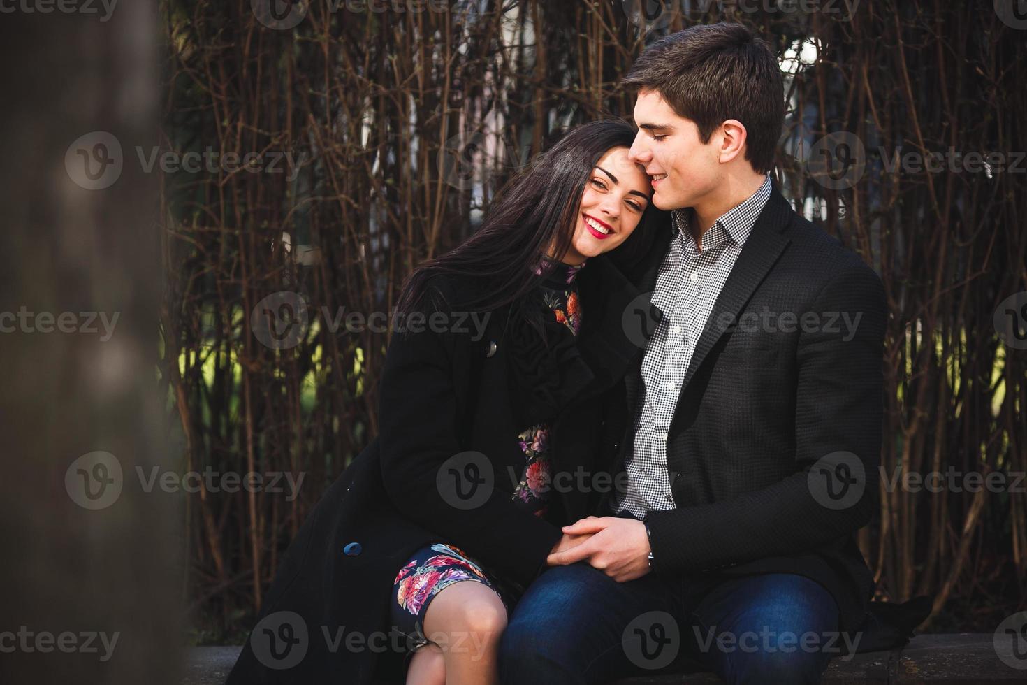 pareja en el parque foto