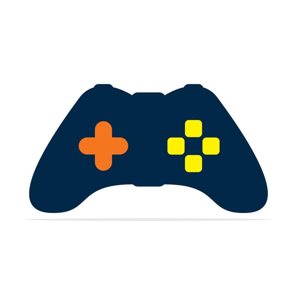 joystick del juego o logotipo del controlador del dispositivo. diseño del logotipo del juego, icono del joystick del juego. vector