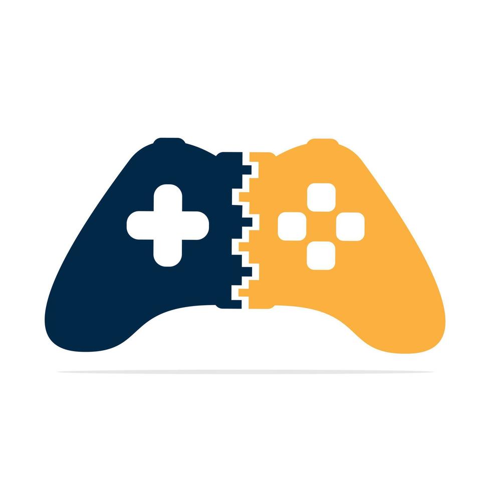 joystick del juego o logotipo del controlador del dispositivo. diseño del logotipo del juego, icono del joystick del juego. vector