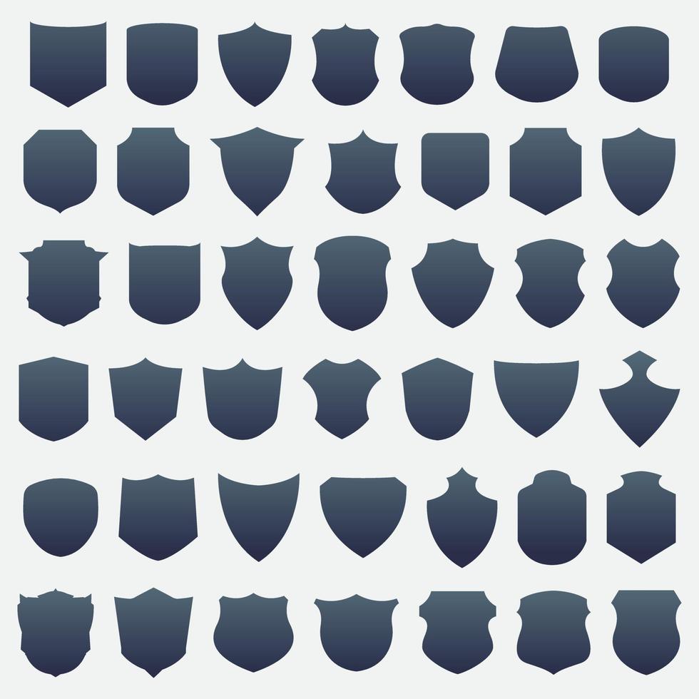 Shield icon set. Simple shield logo. Vector illustration