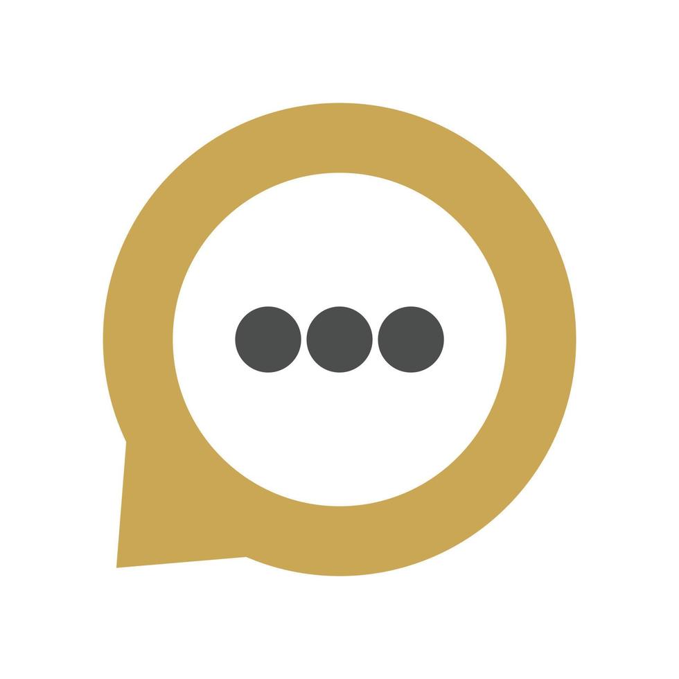 Typing in a chat bubble icon. Creative chat logo design template. vector