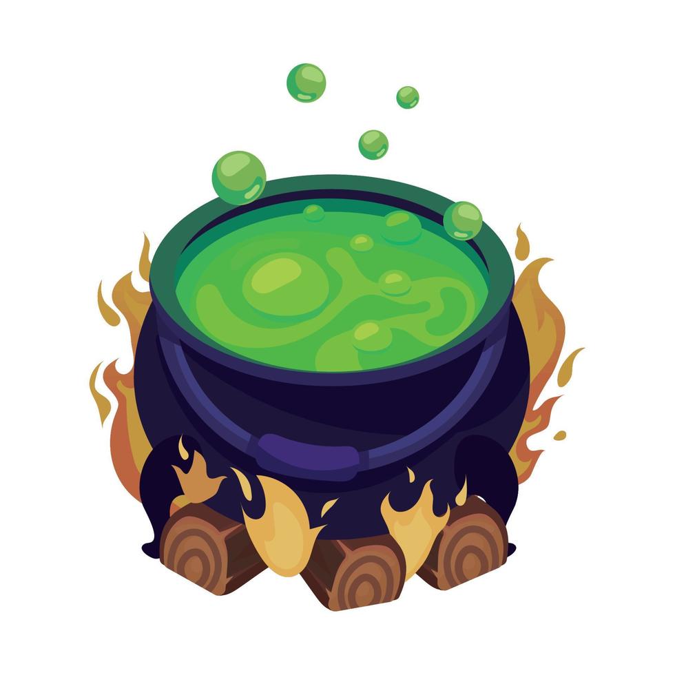 cauldron at the stake vector
