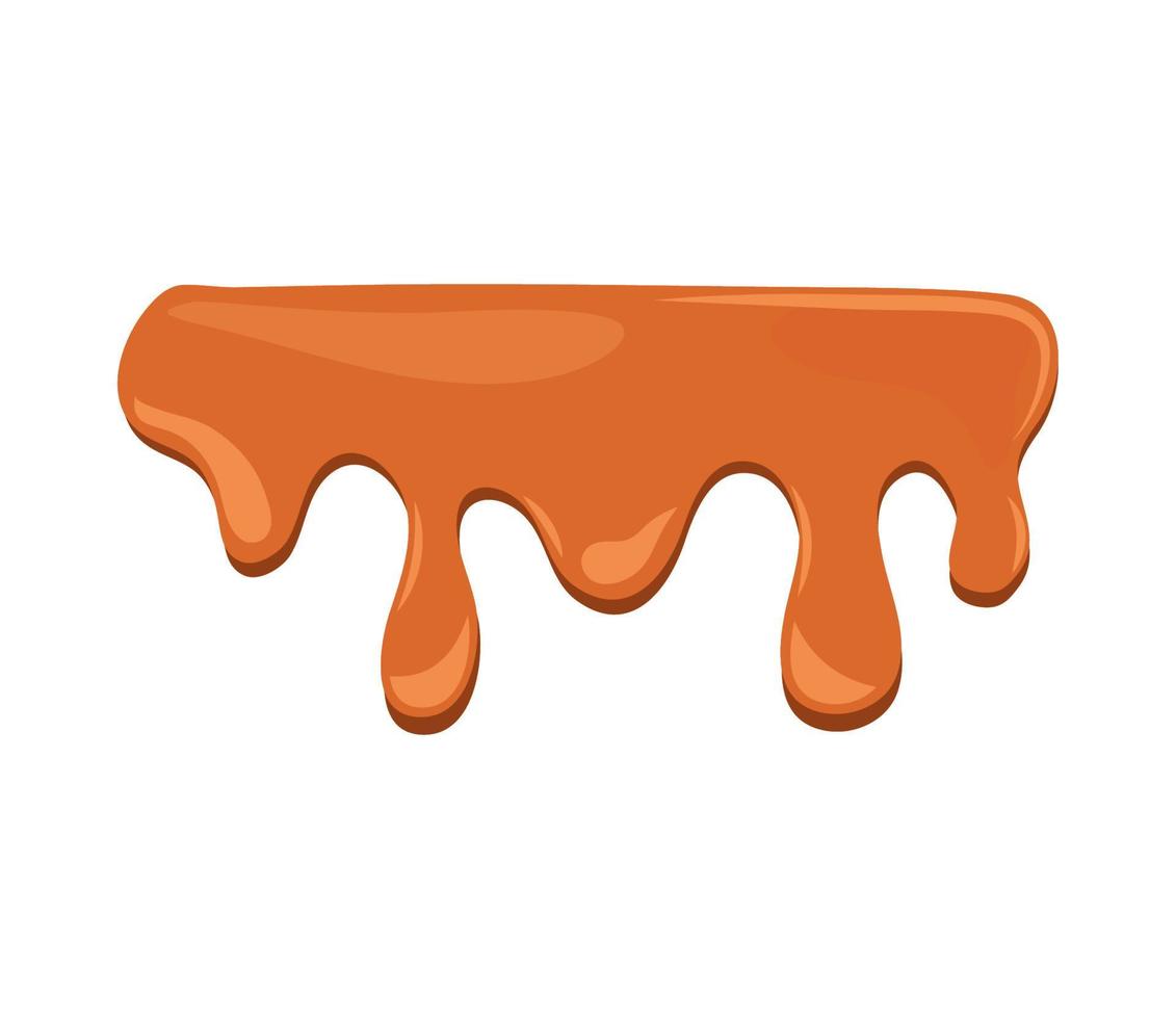 liquid caramel isolated vector