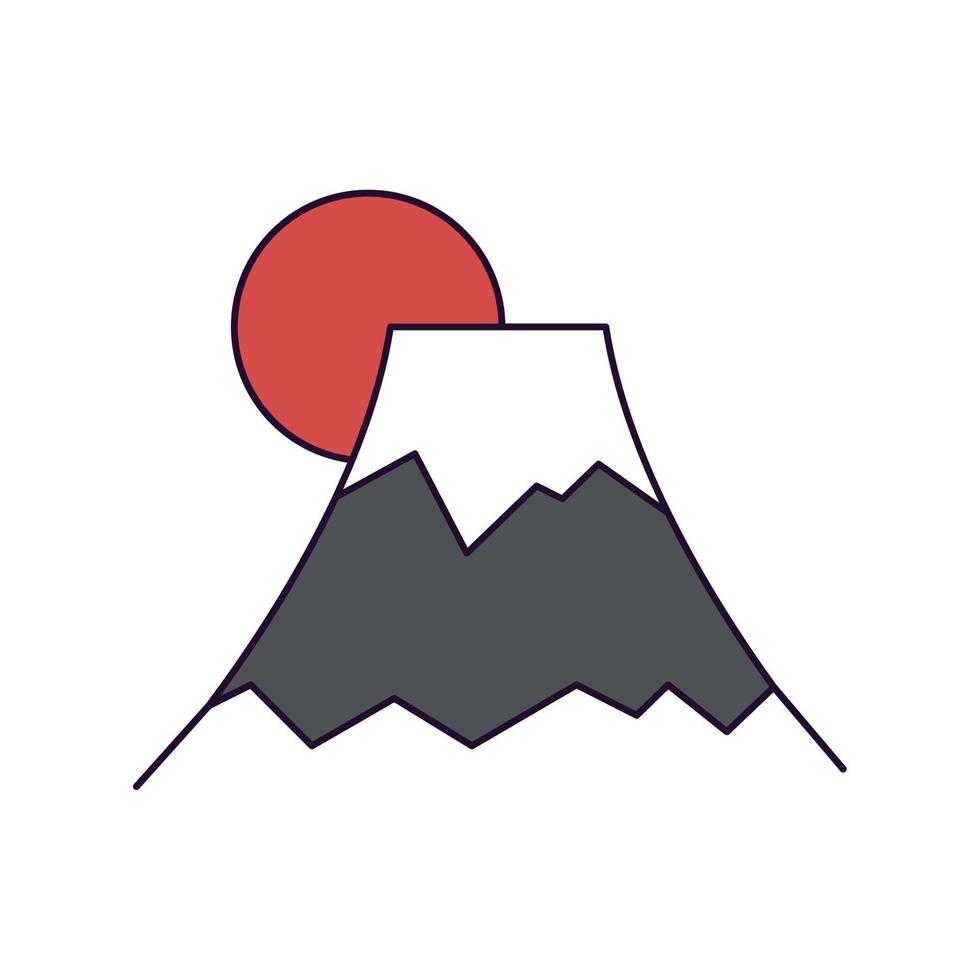 monte fuji japonés vector