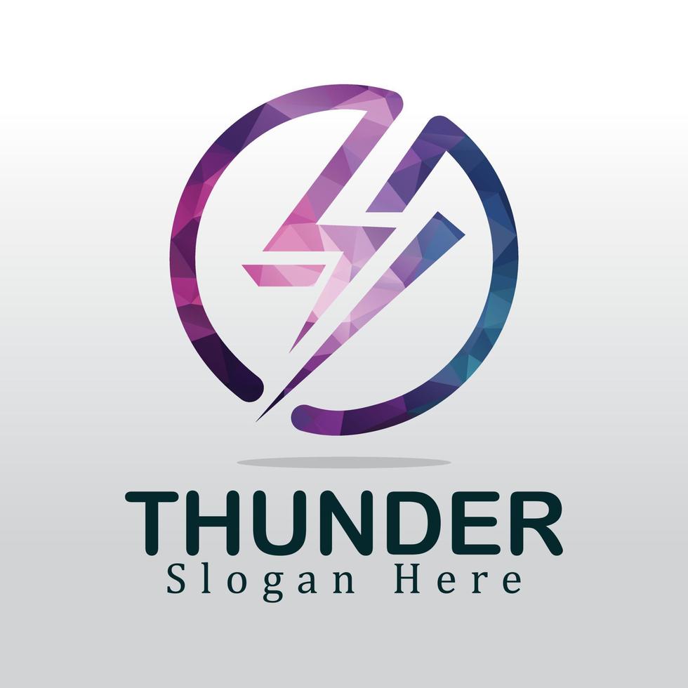 Lightning bolt logo concept. lightning thunderbolt electricity logo design template vector