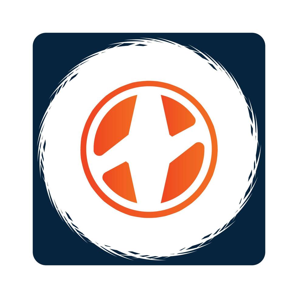 Tyre company or tyre shop vector logo design. New simple tire logo concept.