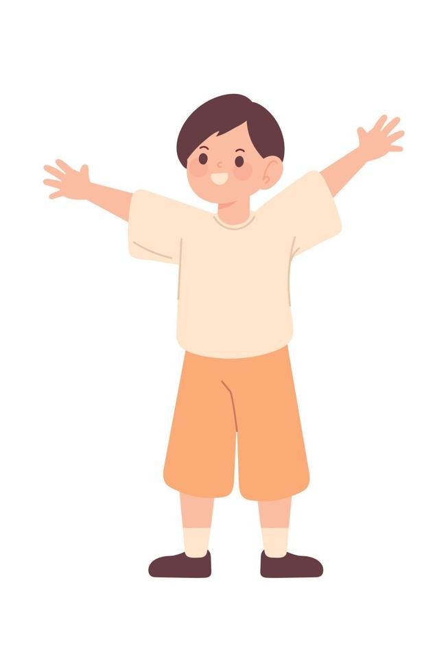 cute korean boy vector