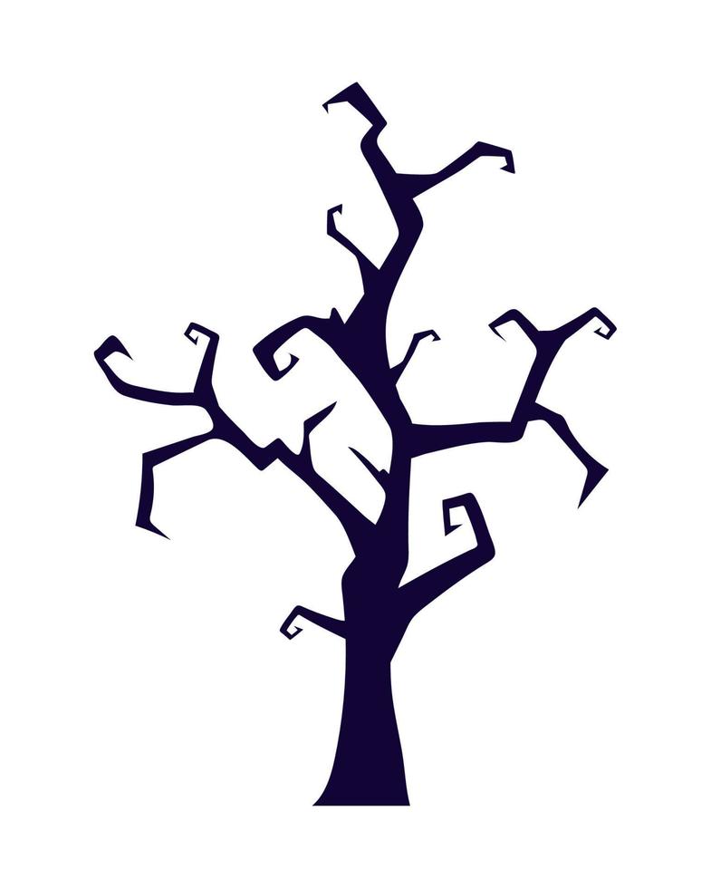 icono de árbol seco vector