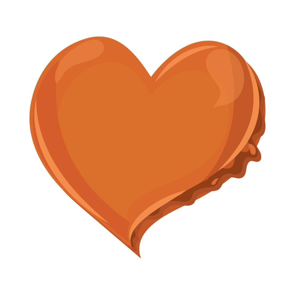 forma de corazón de caramelo vector