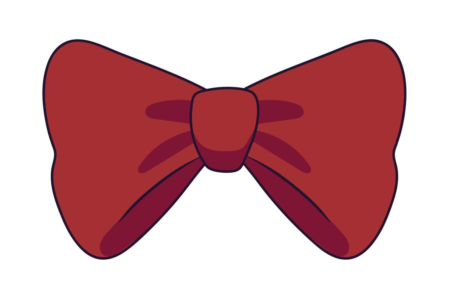 red bow ornament vector