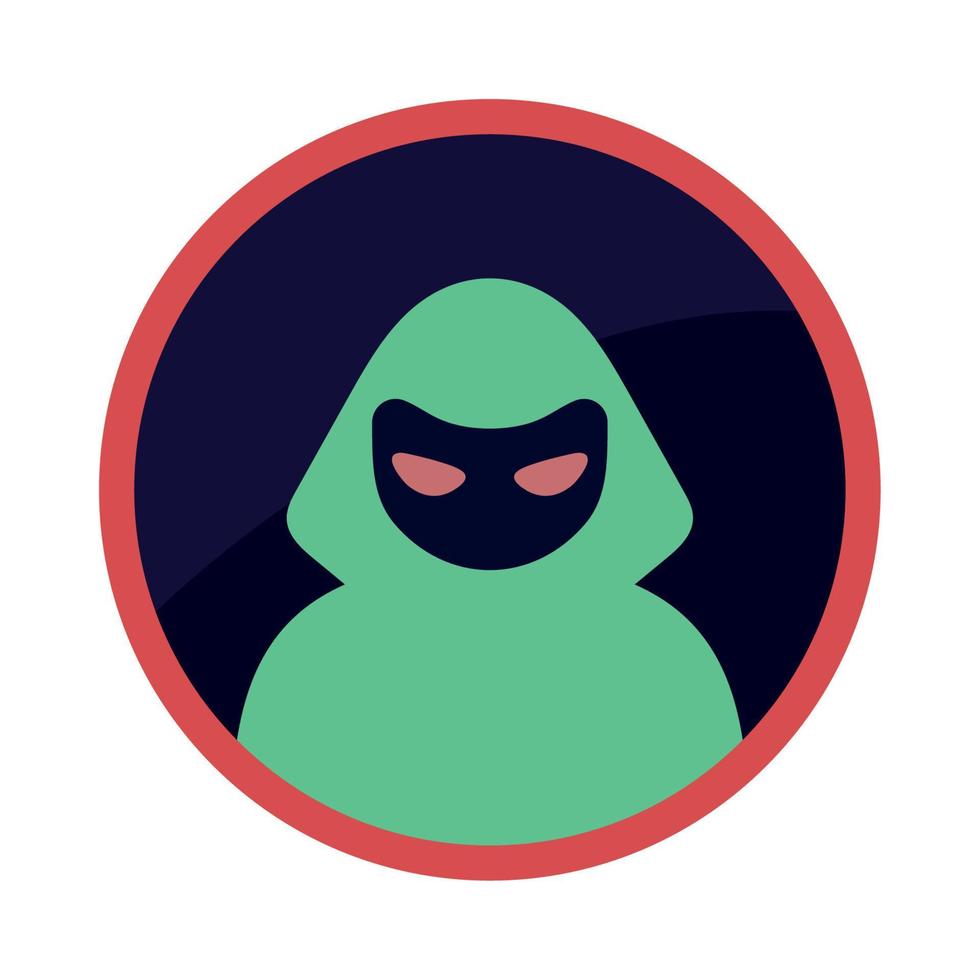 hacker character cyber fraud vector