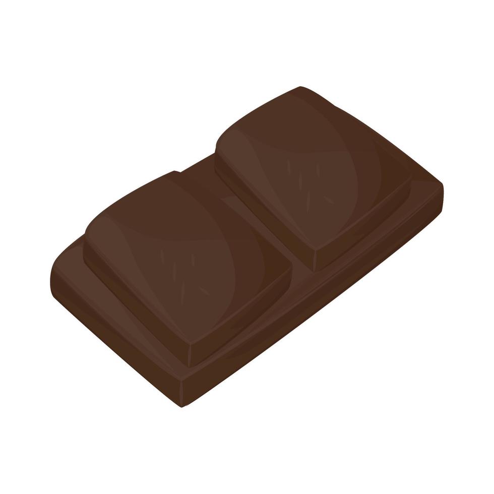 pedazos de barra de chocolate vector