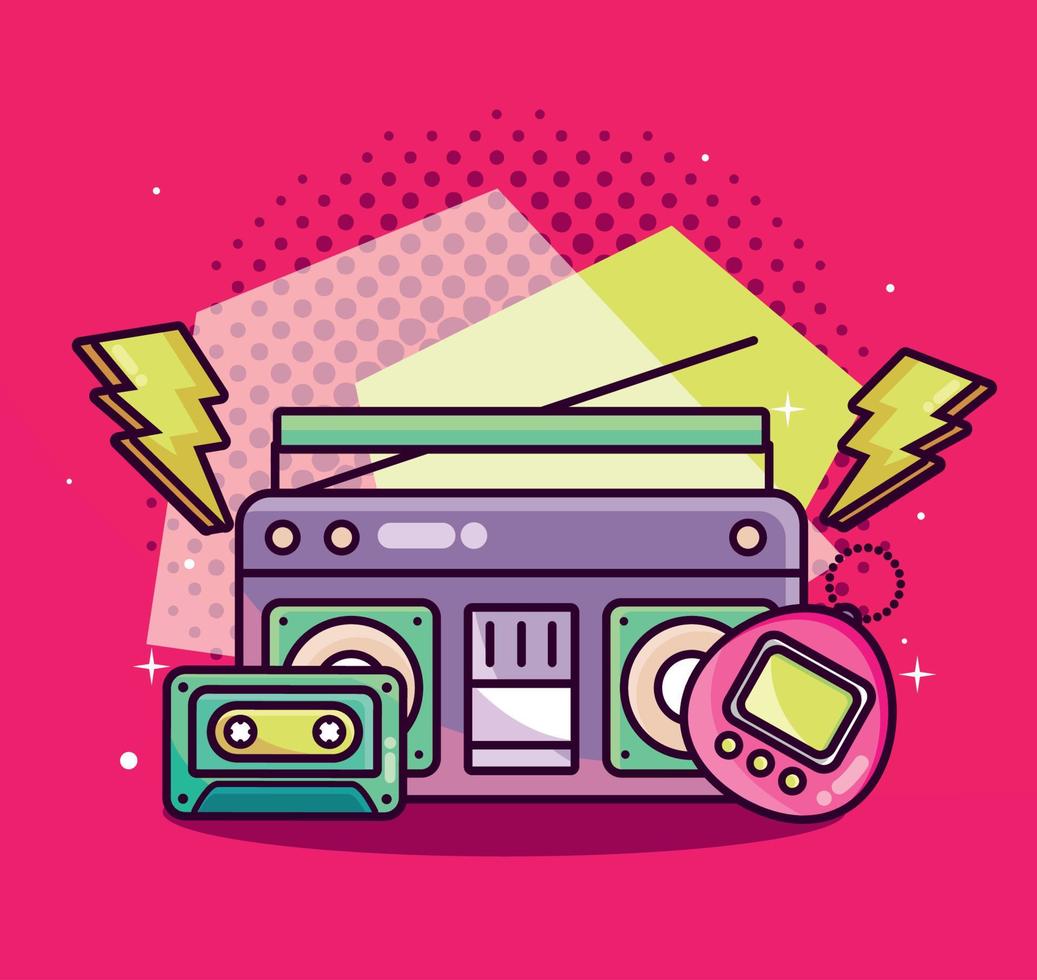 90s modern devices vector