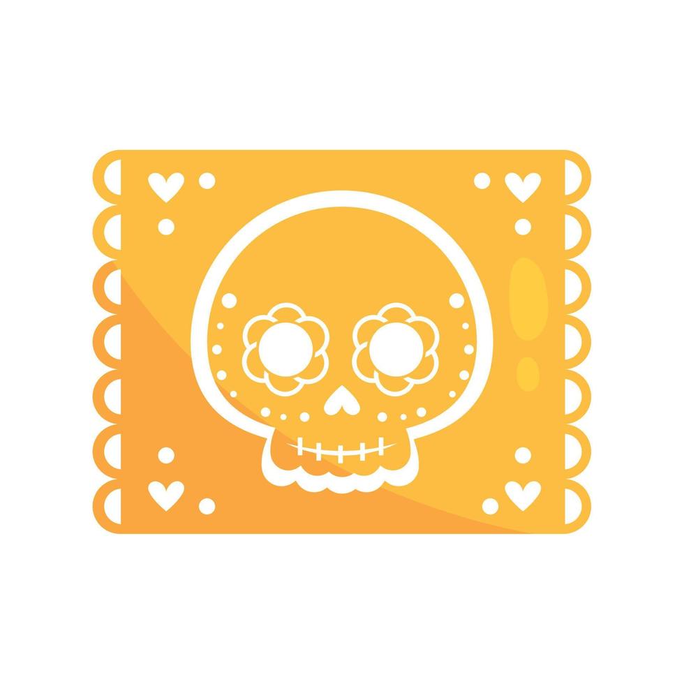 day of the dead skull flag vector