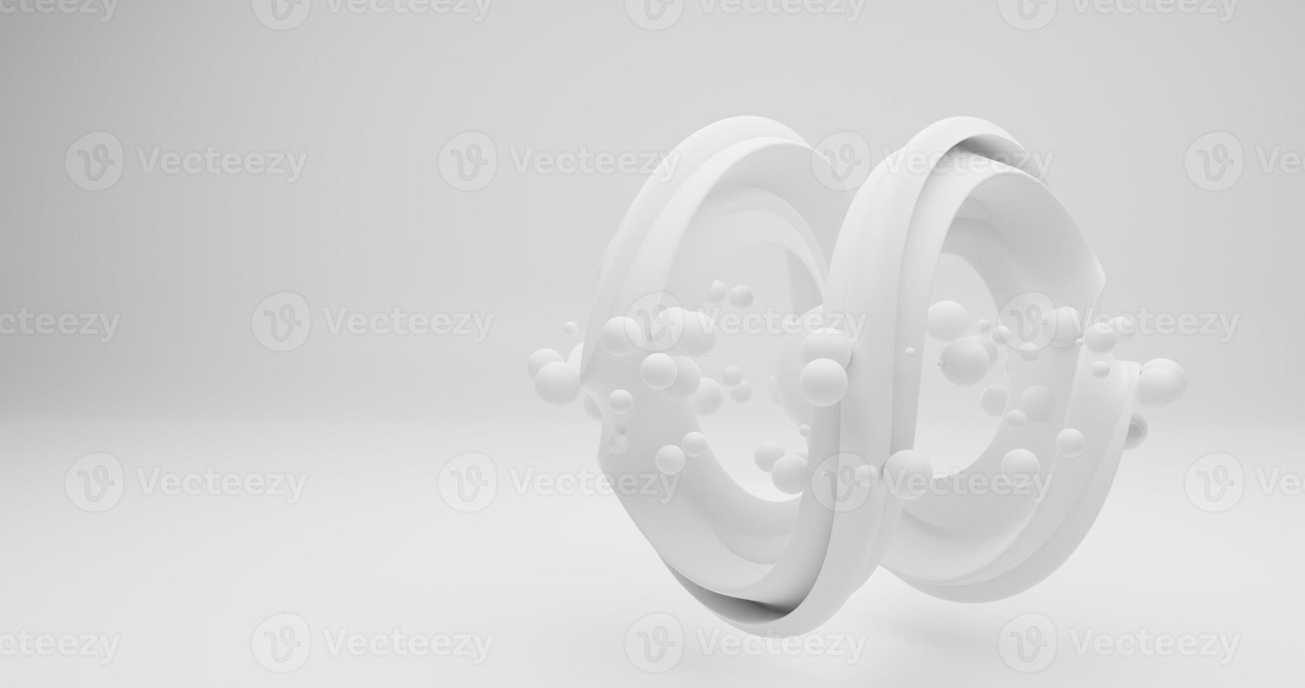 Abstract background using wave and sphere pattern with 3d effect in gray gradient color and white background, 3d rendering and 4K size photo