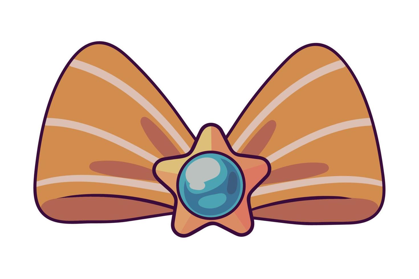 decorative bow and star vector