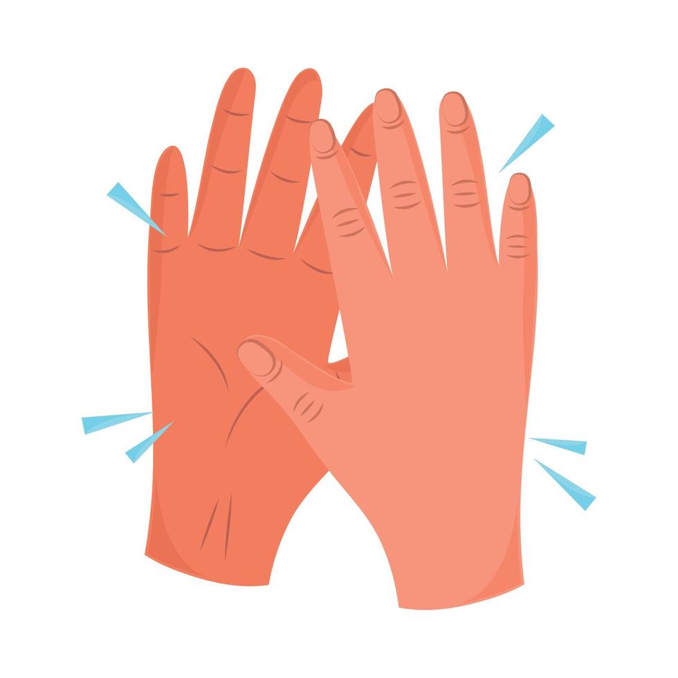 clapping hands gesture vector